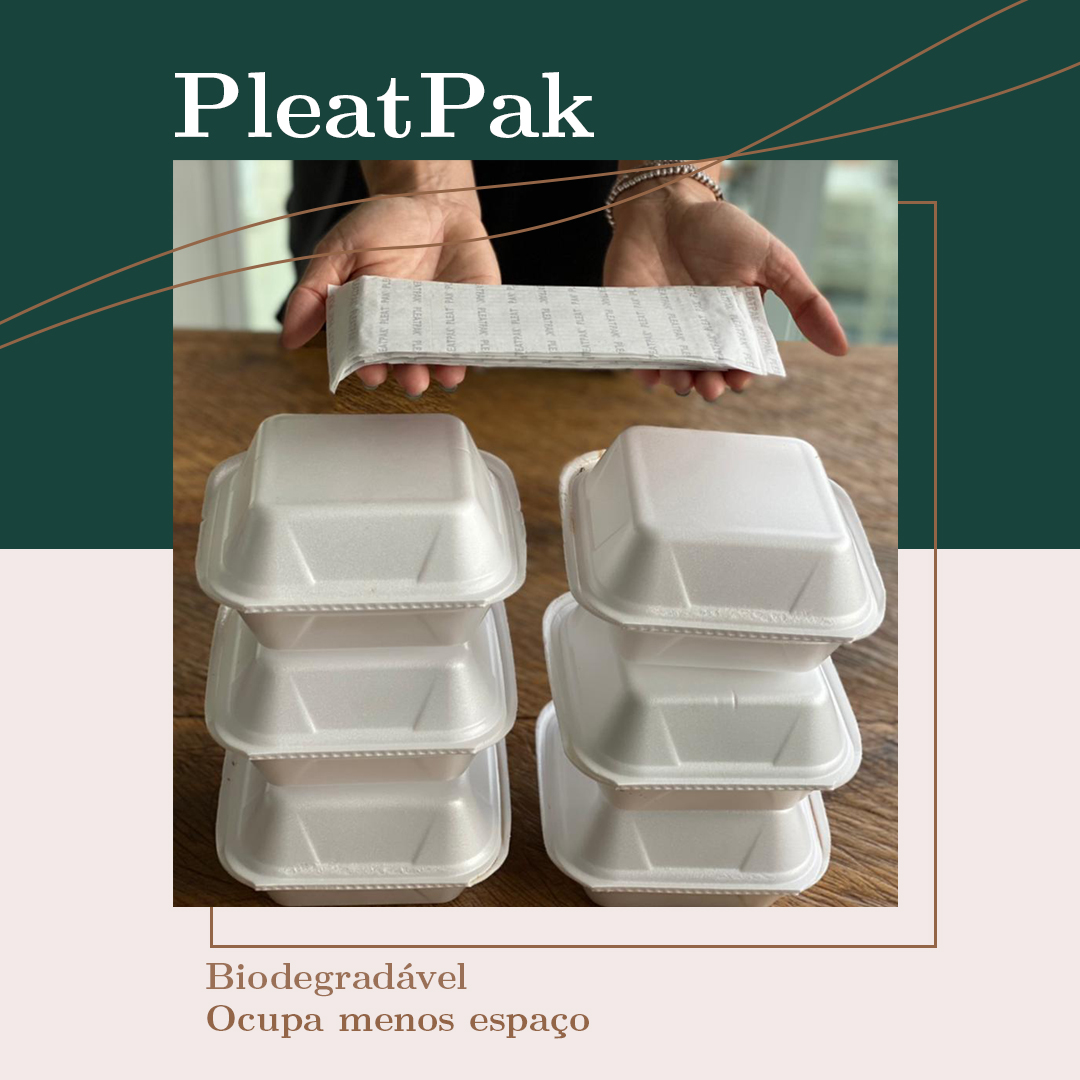PleatPak biodegradável ocupa menos espaço que embalagens convencionais